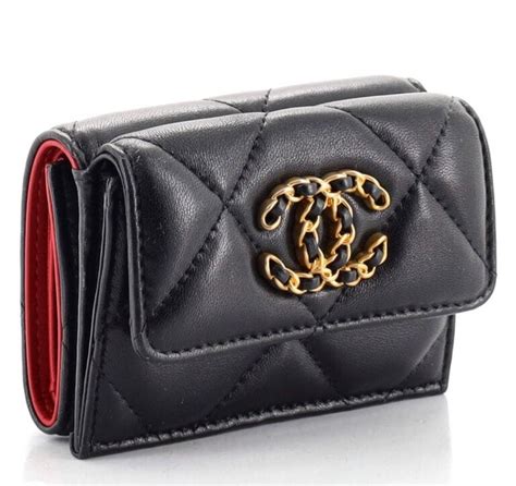 chanel mini card wallet|chanel 19 small flap wallet.